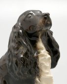Авторская подписная статуэтка «Собака породы спаниель», скульптор Ризнич И. И., фарфор ЛФЗ, 1962 г.