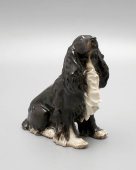 Авторская подписная статуэтка «Собака породы спаниель», скульптор Ризнич И. И., фарфор ЛФЗ, 1962 г.