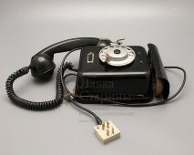 Старинный настенный дисковый телефонный аппарат, Польша, 1930-е