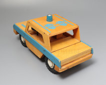 Советская деревянная игрушечная машинка «ГАИ», 1980-е