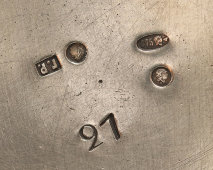 Подстаканник в русском стиле «Богатырь», серебро 84 пробы, Россия, 1880-1908 гг.