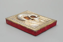 Небольшая антикварная икона Казанской Божией Матери на дереве в окладе, Россия, 19 в.