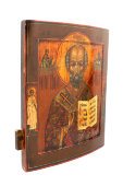 Икона «Святой Николай Чудотворец Мирликийский», Россия, Гуслицы, вт. пол. 19 в.