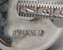 Старинный набор для инъекций, ветеринарный шприц с двумя иглами, футляр и кожаный чехол, компания Hauptner, Германия, кон. 19, нач. 20 вв.