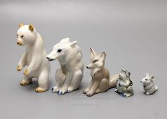 Скульптурная группа «Теремок» по мотивам одноименной сказки, анималистика ДФЗ Вербилки