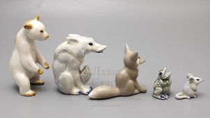 Скульптурная группа «Теремок» по мотивам одноименной сказки, анималистика ДФЗ Вербилки