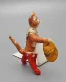 Редкая старинная ватная игрушка на ёлку «Кот в сапогах», Артель «Ёлочная игрушка», Москва, 1930-40 гг.