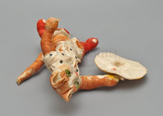 Редкая старинная ватная игрушка на ёлку «Кот в сапогах», Артель «Ёлочная игрушка», Москва, 1930-40 гг.