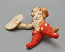 Редкая старинная ватная игрушка на ёлку «Кот в сапогах», Артель «Ёлочная игрушка», Москва, 1930-40 гг.