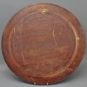 Огромная настенная декоративная тарелка в русском стиле «Боярин» по сюжету картины Маковского К. Е., дерево, Россия, 19 в.