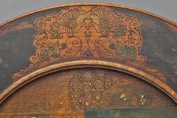 Огромная настенная декоративная тарелка в русском стиле «Боярин» по сюжету картины Маковского К. Е., дерево, Россия, 19 в.