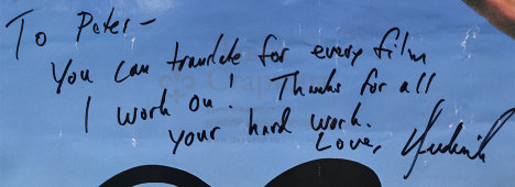 Афиша фильма «Мечты о баскетболе» c автографом режиссера (?), США, 1994 г.