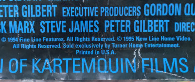 Афиша фильма «Мечты о баскетболе» c автографом режиссера (?), США, 1994 г.