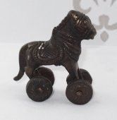 Лошадка на колёсиках, Европа, 19 век, бронза