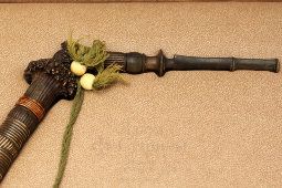 Антикварная курительная трубка, рог, кость, серебро 800 пр., Франция, 1806-1810 гг. 