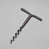 Винтажный кованый штопор, пробочник, сталь, СССР, сер. 20 в.