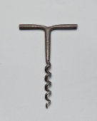 Винтажный кованый штопор, пробочник, сталь, СССР, сер. 20 в.