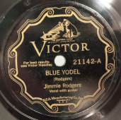 Пластинка 1928 год, гитара, made in USA, родной конверт, Jimmie Rodgers – Blue Yodel / Away Out On The Mountain