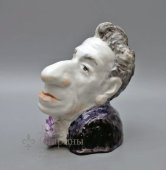 Бюст режиссера В. Э. Мейерхольда, ЛФЗ, 1930-е гг., Кукрыниксы, фарфор
