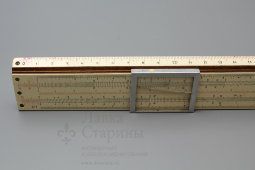 Старинная немецкая логарифмическая линейка «Albert Nestler AT» в оригинальном футляре