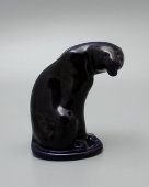 Cтатуэтка «Черная пантера сидящая», скульптор Воробьев Б. Я., анималистика ЛФЗ