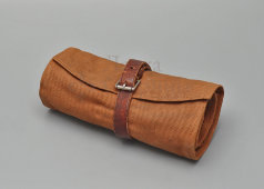 Старинный дорожный медицинский набор​ хирурга в тканевом чехле-рулоне, Карл Борхарт, Москва, до 1917 г.