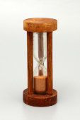 Старинные песочные часы на 1 минуту, дерево, стекло, Россия, 1-я четв. 20 в.