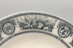 Фаянсовая тарелка «Наполеон Бонапарт», Англия, Стаффордшир Буслем, завод Э. Ф. Бодли и компания, 1870-1880 гг.
