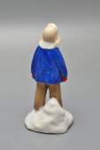 Фигурка «Школьник, скульптор Бржезицкая А. Д., редкая роспись, фарфор, Дулево, 1948-51 гг.
