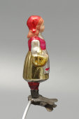 Новогодняя игрушка на прищепке «Красная шапочка», Москва, 1950-60 гг.