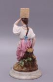 Подсвечник в виде сидящей девушки с туесом на голове, Гарднер, 1870-1890 гг.