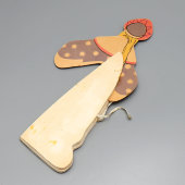 Винтажная объемная ёлочная игрушка, новогоднее украшение «Девушка в кокошнике», СССР, 1950-60 гг.