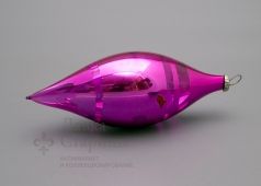 Советская елочная стеклянная игрушка «Сосулька большая»