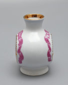 Маленькая интерьерная ваза «Олимпиада-80, Москва», фарфор ЛФЗ, СССР, 1980 г.