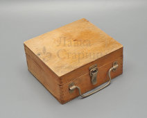 Винтажная нагрузочная вилка для проверки аккумуляторных батарей, карболитовый корпус, деревянный футляр, СССР, 1957 г.