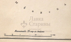 Старинная почтово-телеграфная карта Нижегородской губернии, картографич. зав. П. Ф. Петш, Санкт-Петербург, 1900-е
