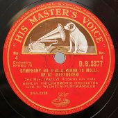 Бетховен: 2, 3 и 4 часть симфонии № 5 до минор, соч. 67, His master's voice, 1930-е