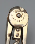 Редкий винтажный никелированный штопор в форме ножниц G.M.S. № 10985, Германия, 1-я пол. 20 в.