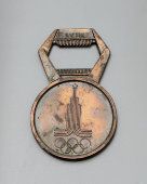 Металлическая открывалка для бутылок «Игры XXII Олимпиады», Москва-80, олимпийская символика