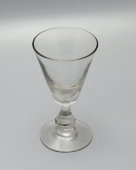 Антикварный бокал для абсента, вина с балясиной, стекло, франция, 19 в.