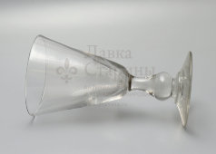 Антикварный бокал для абсента, вина с балясиной, стекло, франция, 19 в.