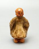 Старинная фарфоровая статуэтка «Мальчик в тулупе», частный завод Гжели, кон. 19 в.