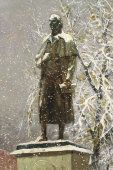 Картина «У памятника Шиллеру», художник Резчиков В. И., фанера, масло
