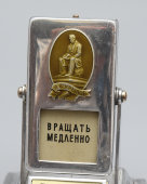 Советский «вечный» настольный перекидной календарь «И. А. Крылов, А. С. Пушкин, Ленинград», СССР, 1960-80 гг.