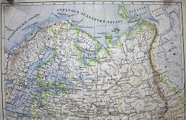Старинная карта «Европейская Россия», Большая энциклопедия, Россия, к. 19, н. 20 вв.