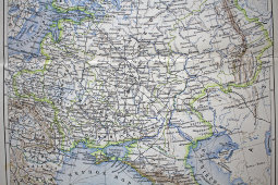 Старинная карта «Европейская Россия», Большая энциклопедия, Россия, к. 19, н. 20 вв.