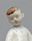 Статуэтка «Мальчик с лошадкой», скульптор Столбова Г. С., серия «Счастливое детство», ЛФЗ, 1960-е