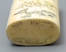 Декоративный стаканчик из кости с северным пейзажем