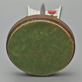 Сувенир на тему космоса, настольная композиция, подарок военному «Ракета. Серп и молот. Орден «Герой Советского Союза», металл, 1970-80 гг.