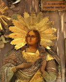 икона «Святая Преподобная Мария Египетская и Святой Великомученик Георгий Победоносец», Россия, н. 20 в.